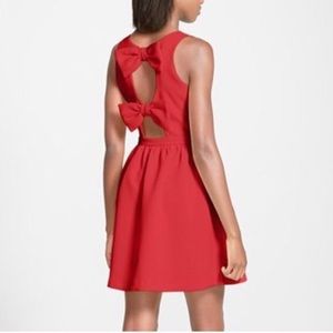 orange bow tie back soprano dress